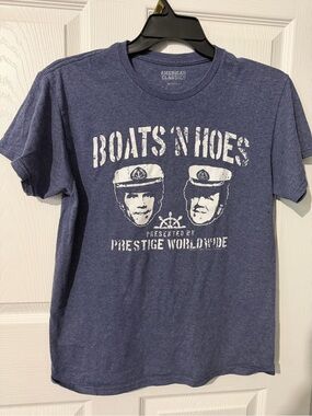 American Classics Blue 'Boats N Hoes' Graphic Short-Sleeve Tee